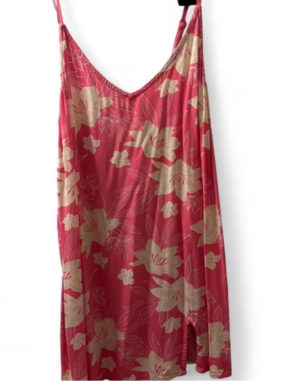 Roxy Pink Floral Mini Dress with Cream Flowers